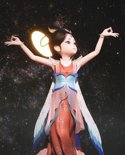 敦煌莫高窟官方虛擬形象“伽瑤”。