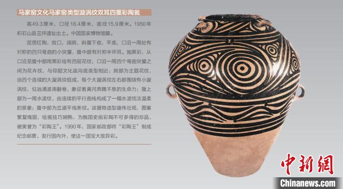 圖為“彩陶王”展板?！∨R夏州融媒體供圖