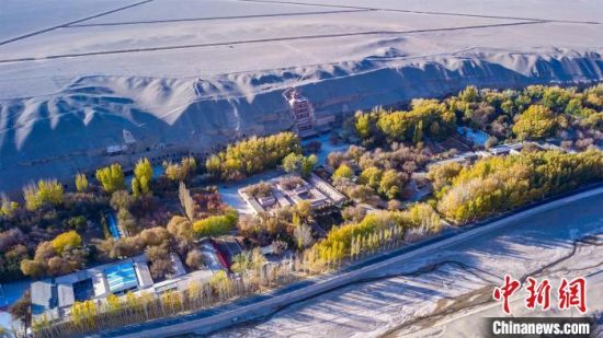 2022年11月，航拍深秋季節(jié)的莫高窟?！　⊥醣筱y 攝